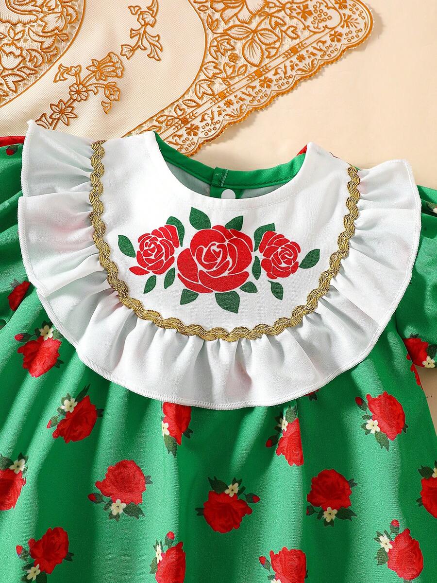 Baby Embroidered Puff Sleeve Dress for Cute Summer Outings and Photoshoots