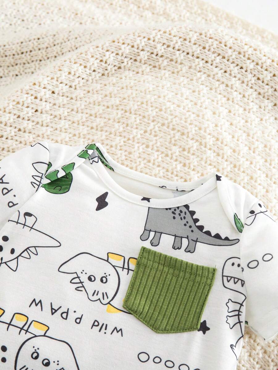 Stripe Knit Bodysuit and Elastic Waist Shorts Set for Cute Spring and Summer Wear