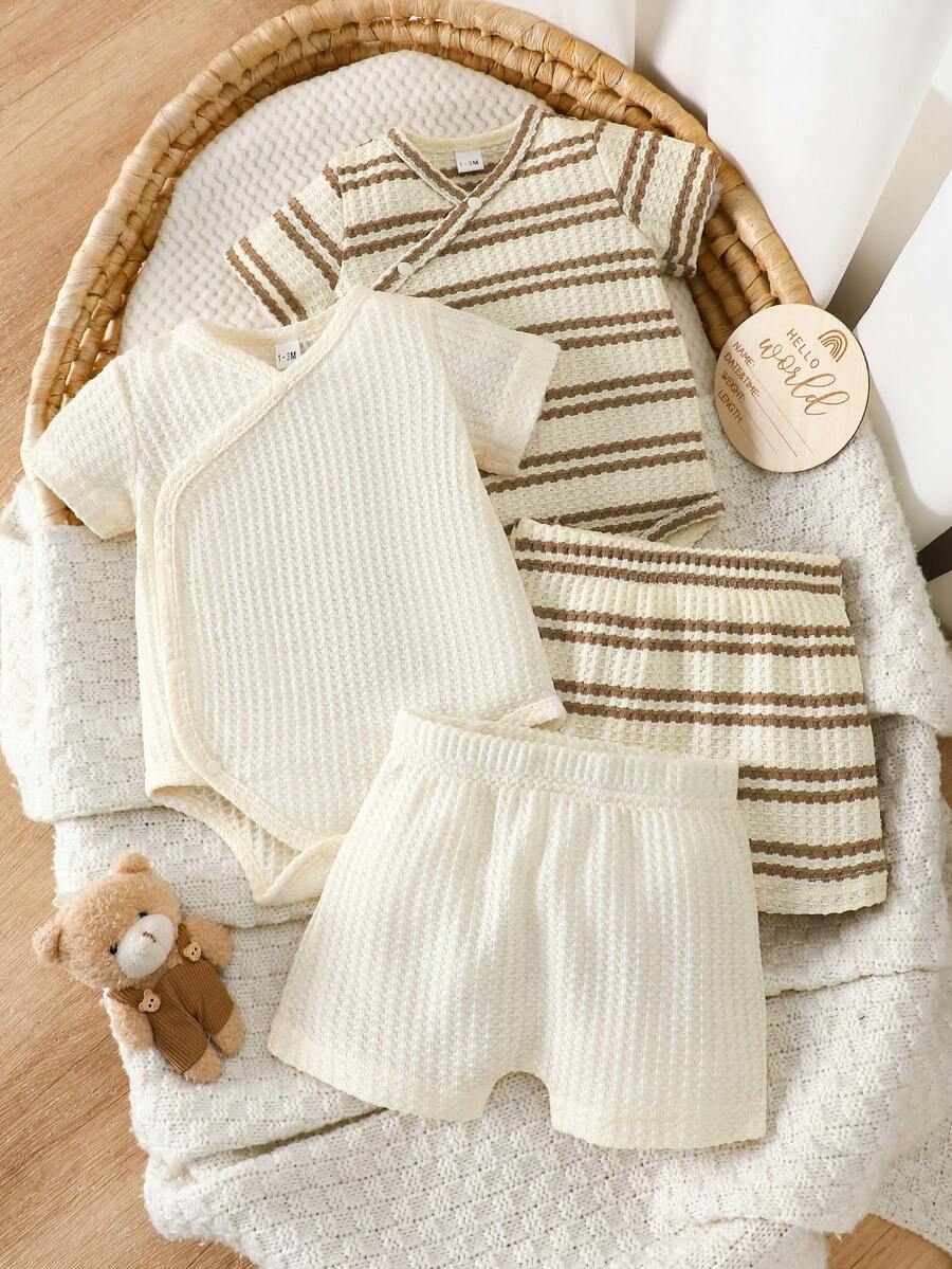 Baby Lion Print Romper and Shorts Set for Daily Wear and Photoshoots