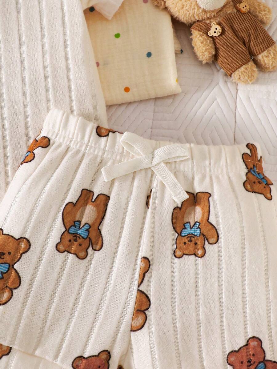Baby Lion Print Romper and Shorts Set for Daily Wear and Photoshoots