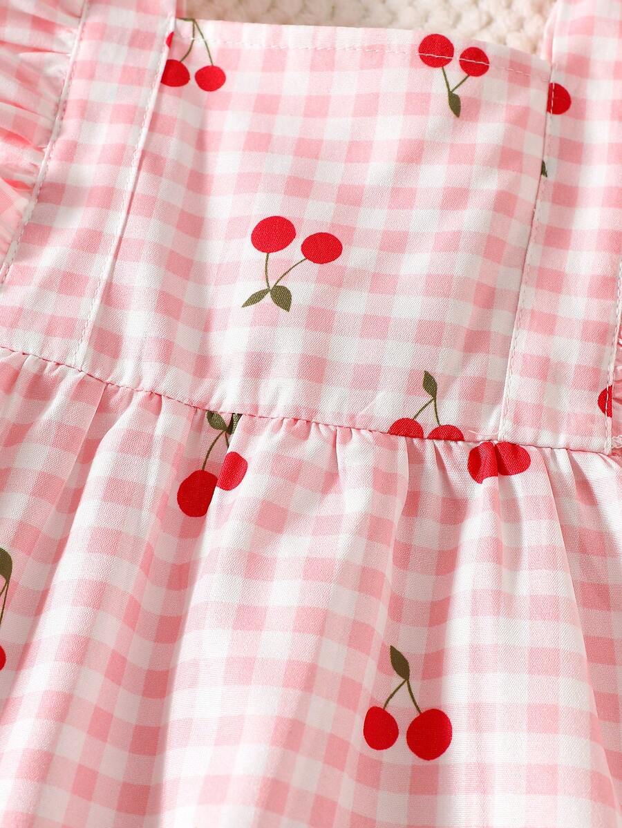 Baby Daisy Print Ruffled Hem Dress for Cute Summer Daily Wear