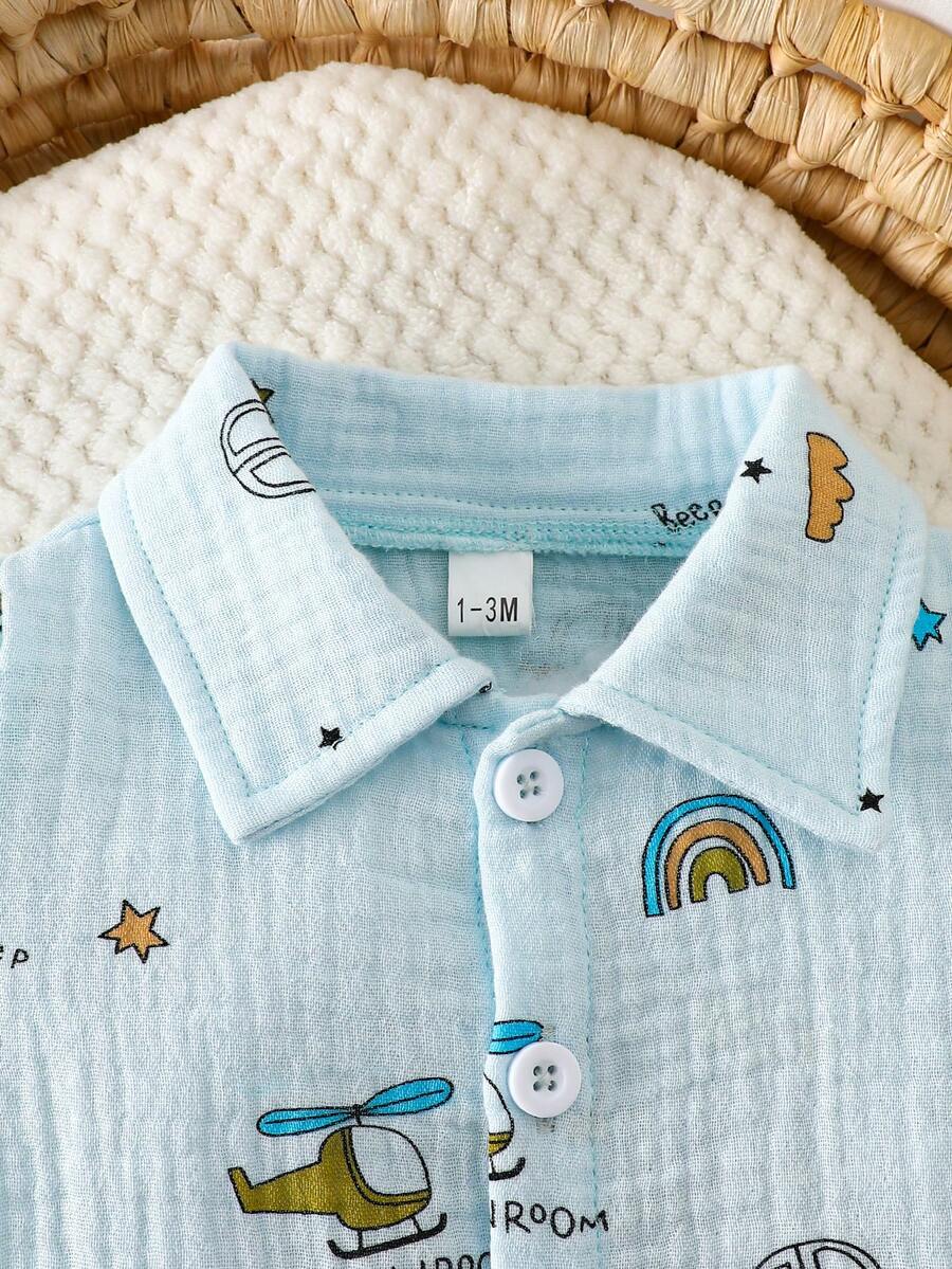 2PCS Baby Boy Gentleman Style Shirt and Shorts Set for Stylish Summer Daily Wear