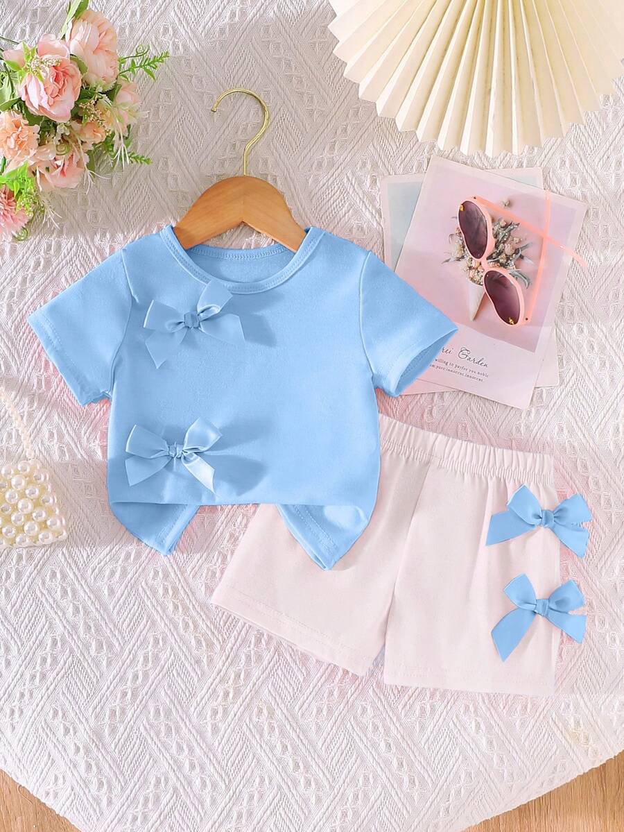 Pride Rainbow Short Sleeve Top & Shorts Set for Toddler Girls