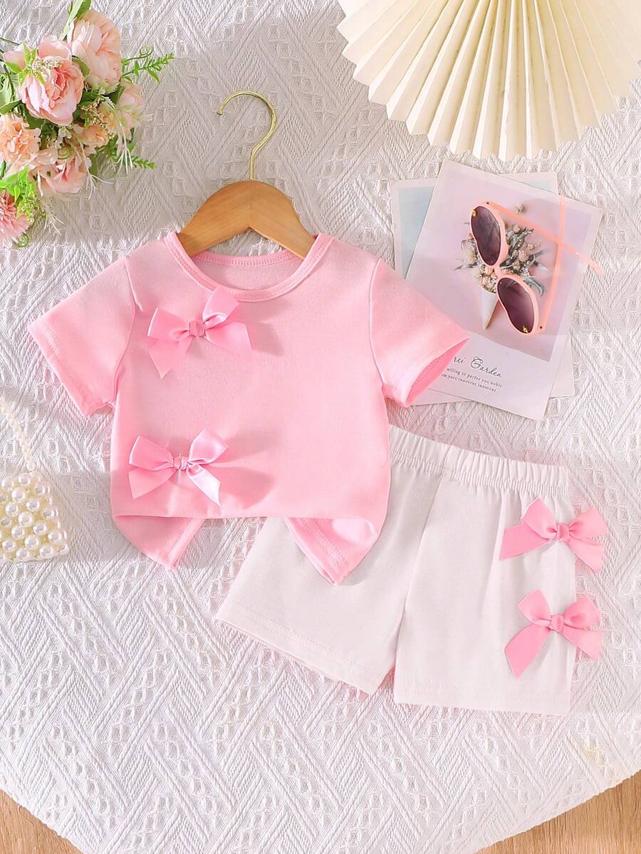 Pride Rainbow Short Sleeve Top & Shorts Set for Toddler Girls