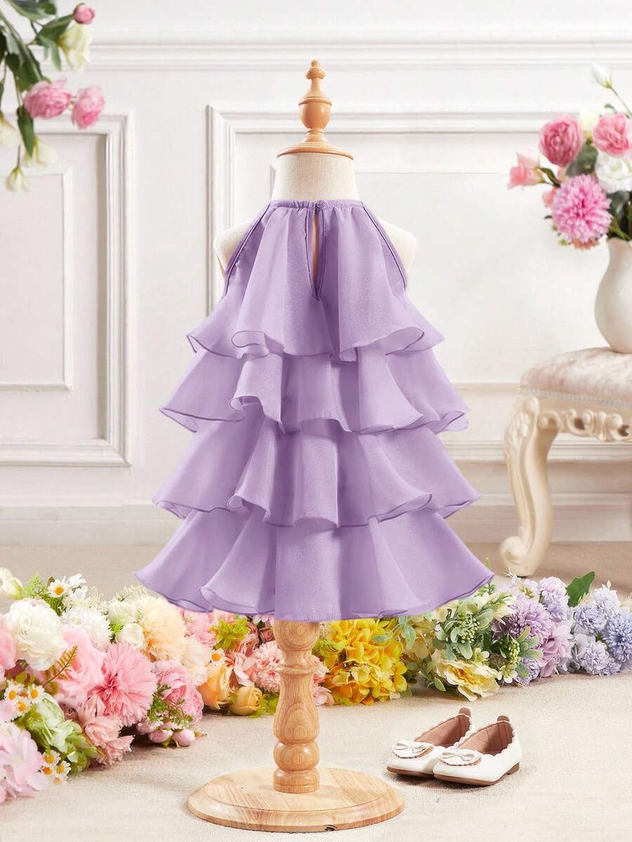 Toddler Girls Sleeveless Floral Sundress With Ruffle Detail Cute Party Wear