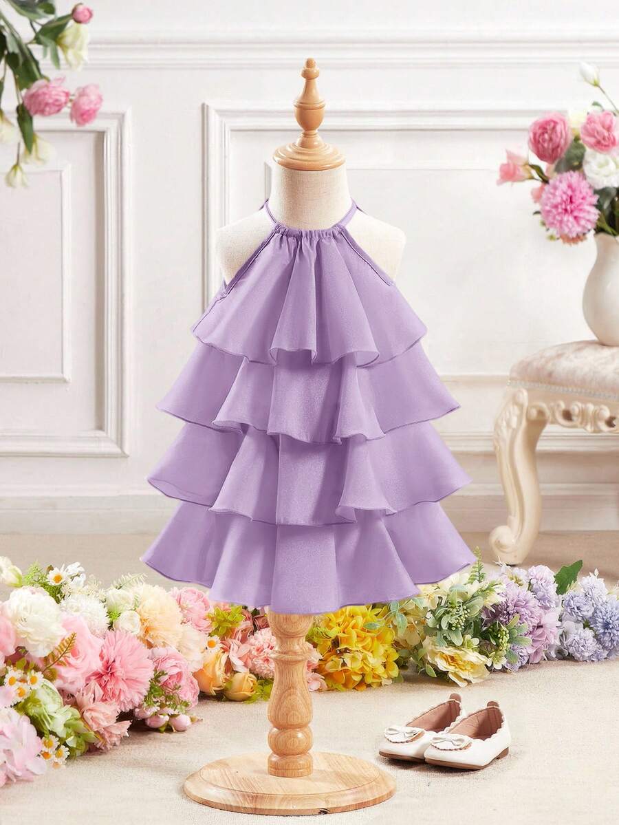 Toddler Girls Sleeveless Floral Sundress With Ruffle Detail Cute Party Wear