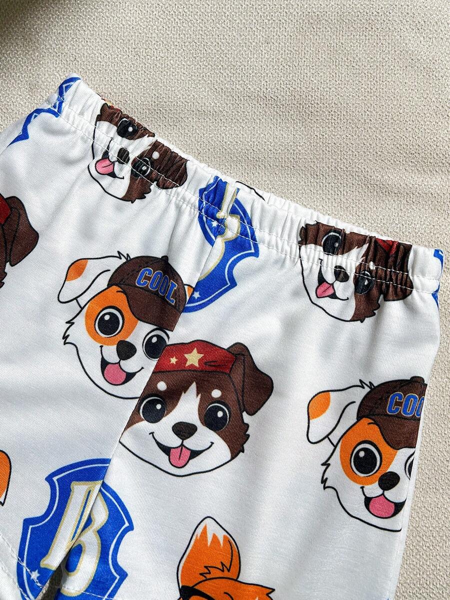 Newborn Boy & Girl Summer Knit Outfit -Cute Cartoon Bear Striped Shirt & Shorts Set