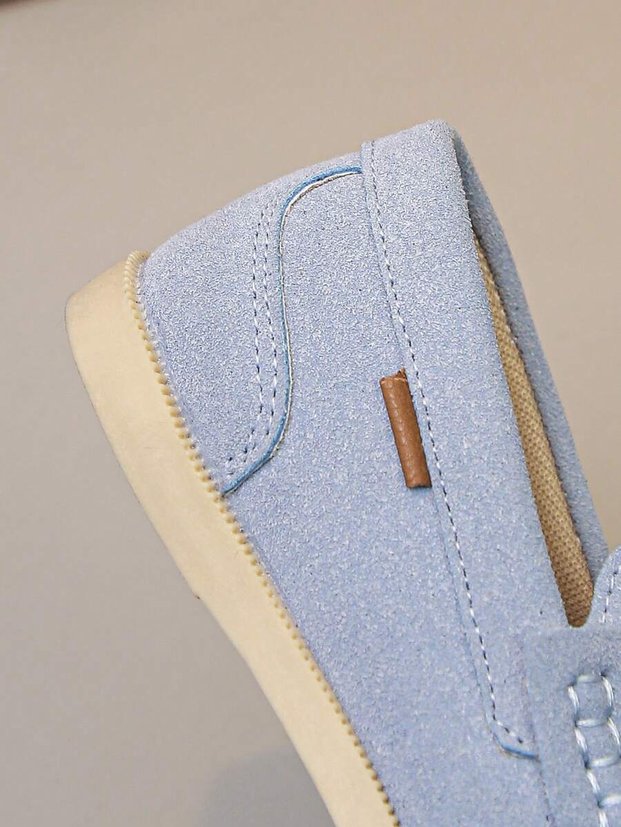 Kids Slip On Casual Loafers Retro Stitched Breathable Non Slip Flat Shoes for Spring Autumn