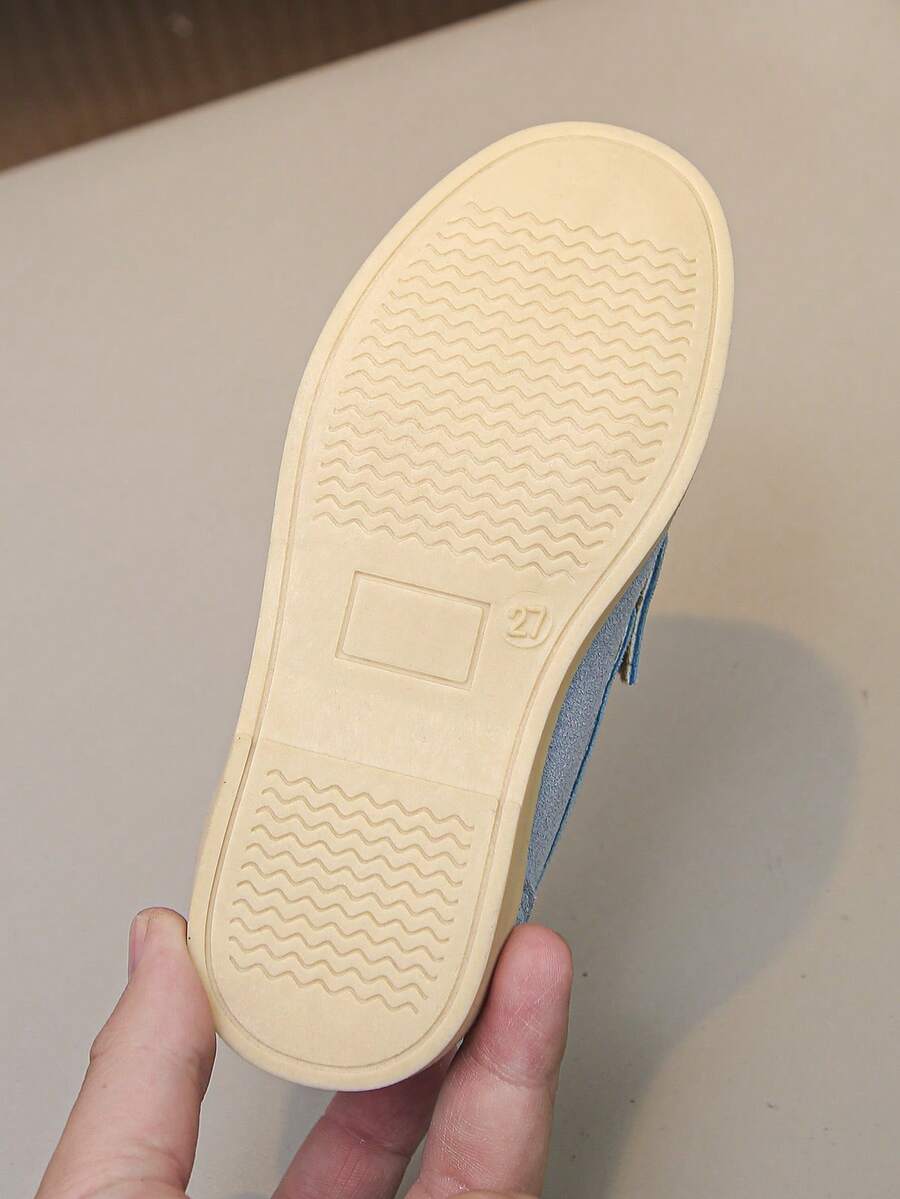Kids Slip On Casual Loafers Retro Stitched Breathable Non Slip Flat Shoes for Spring Autumn