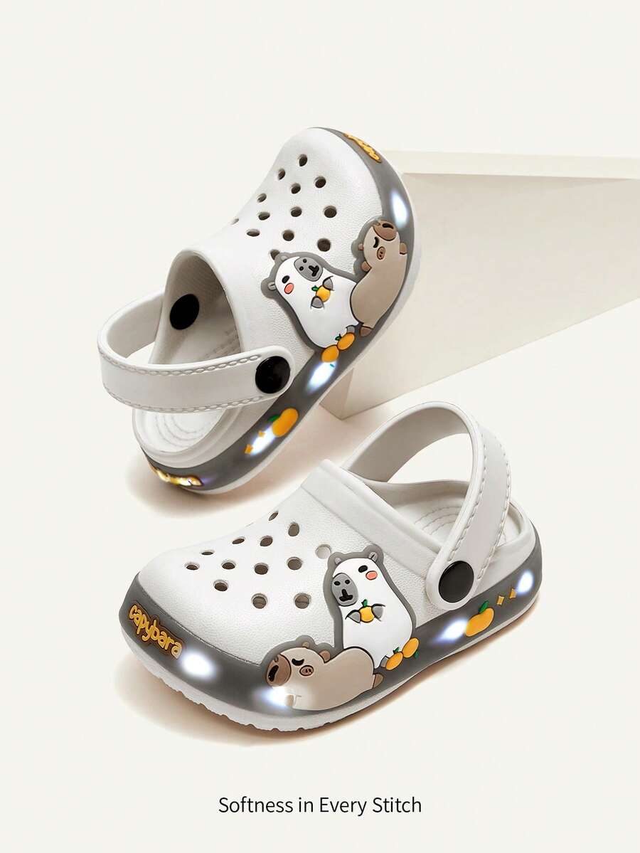 Unisex Green Dinosaur Sandals – Lightweight & Breathable, Cozy Pixies Summer Fashion Cartoon Shoes for Kids