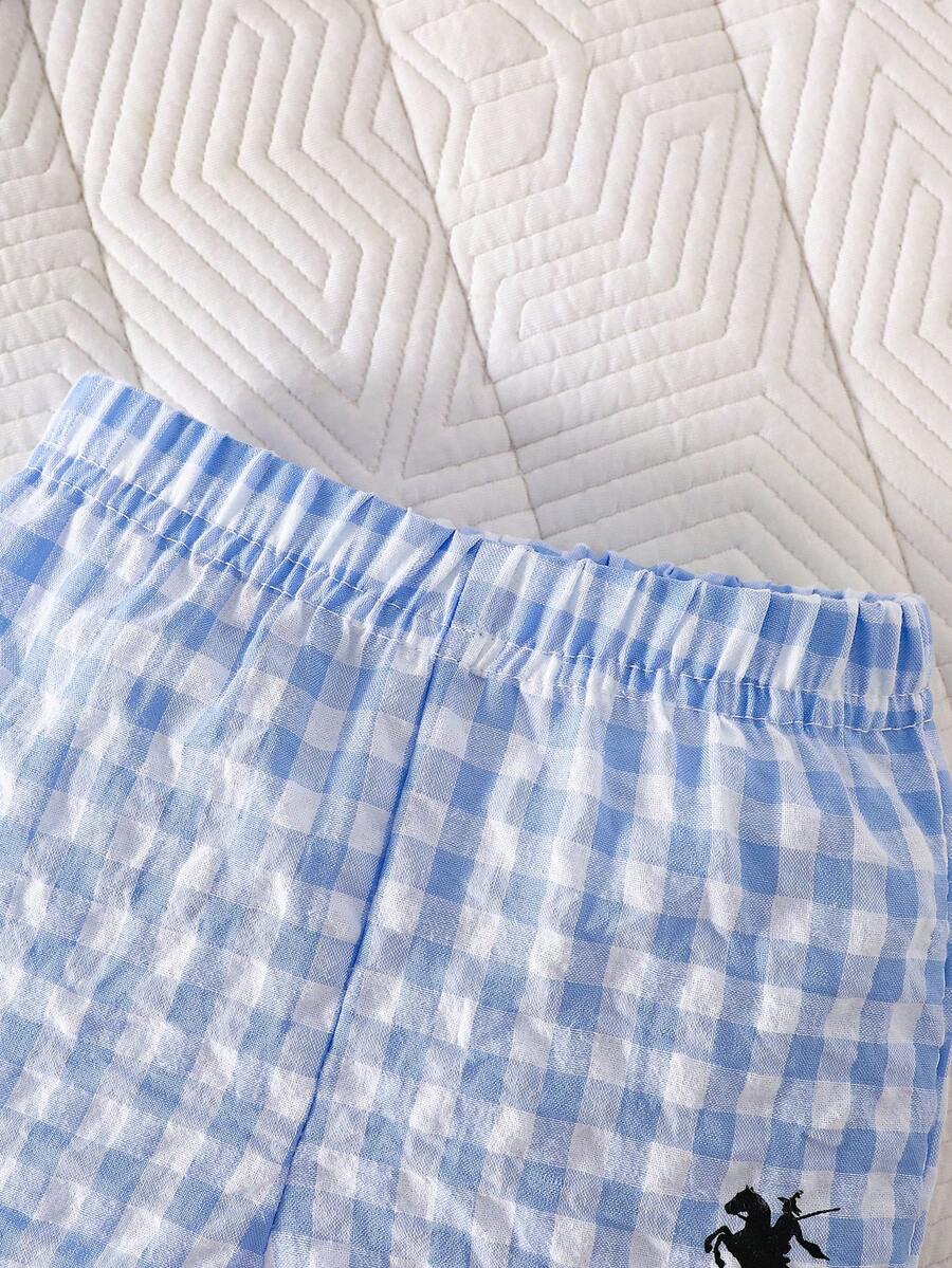 2PCS Baby Boy Gentleman Style Shirt and Shorts Set for Stylish Summer Daily Wear