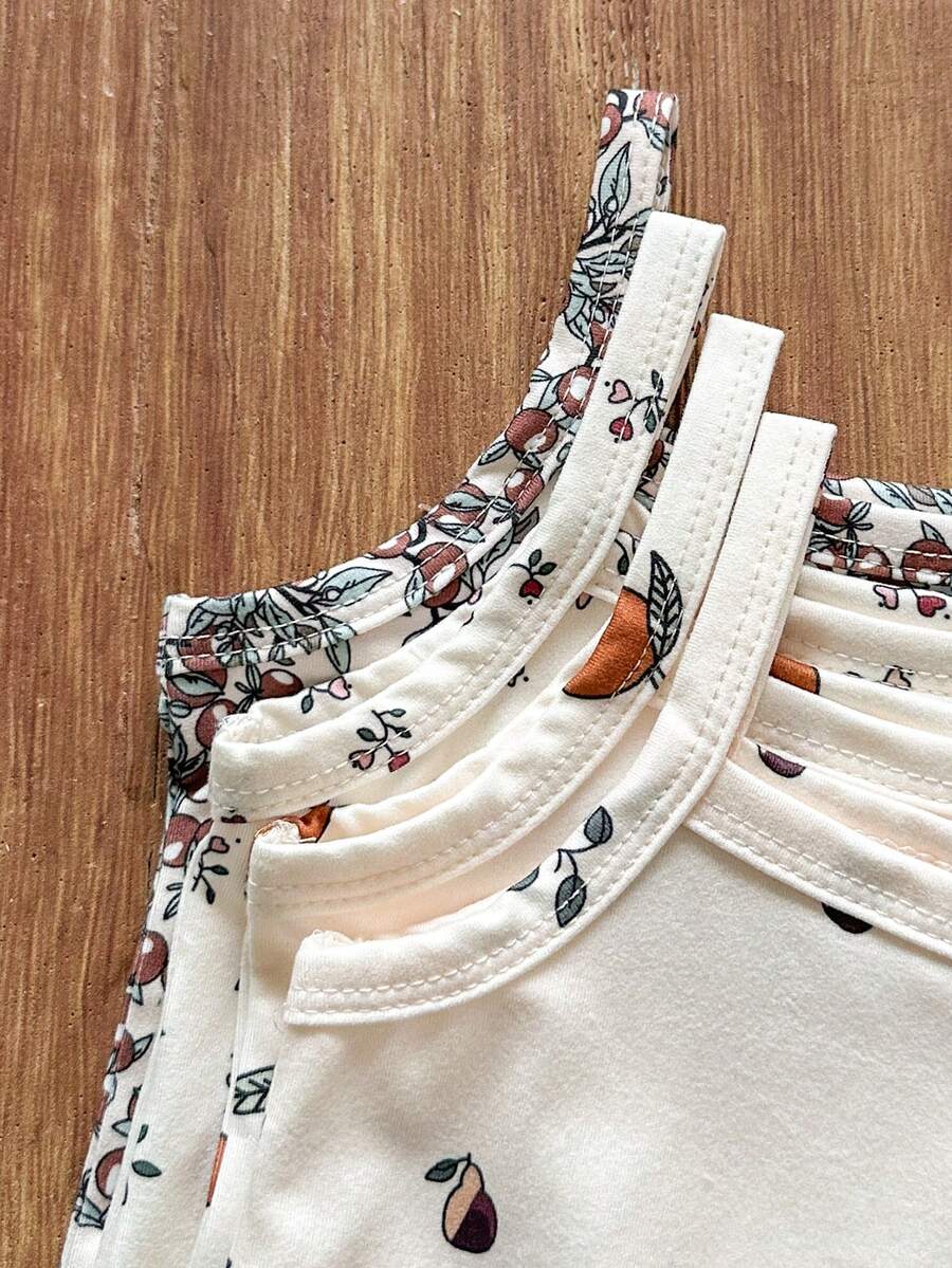 Baby Girl Ditsy Floral Rompers - Countryside Vintage Style 4 Piece Set