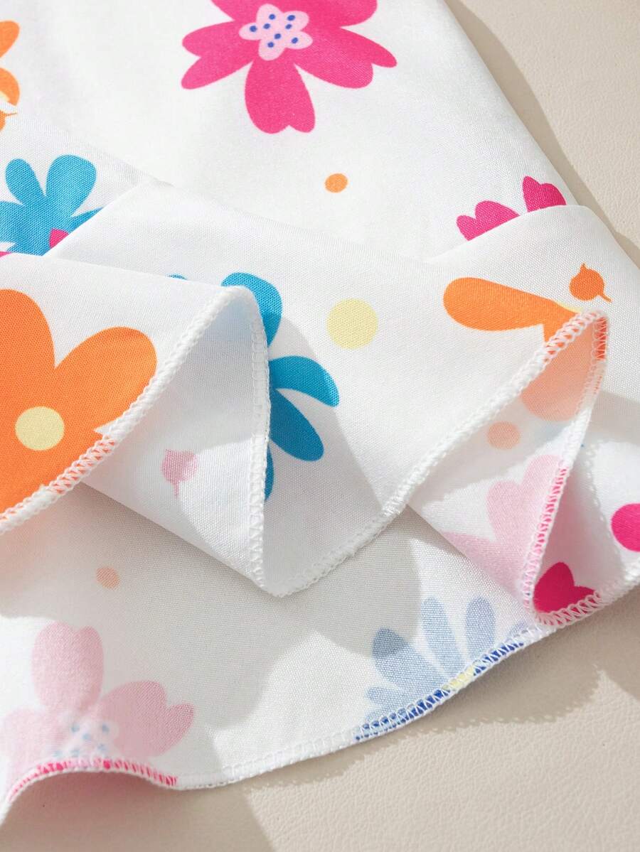 Newborn & Baby Girl 2pcs Spring/Summer Dopamine Color Vacation Set (0-3Y)