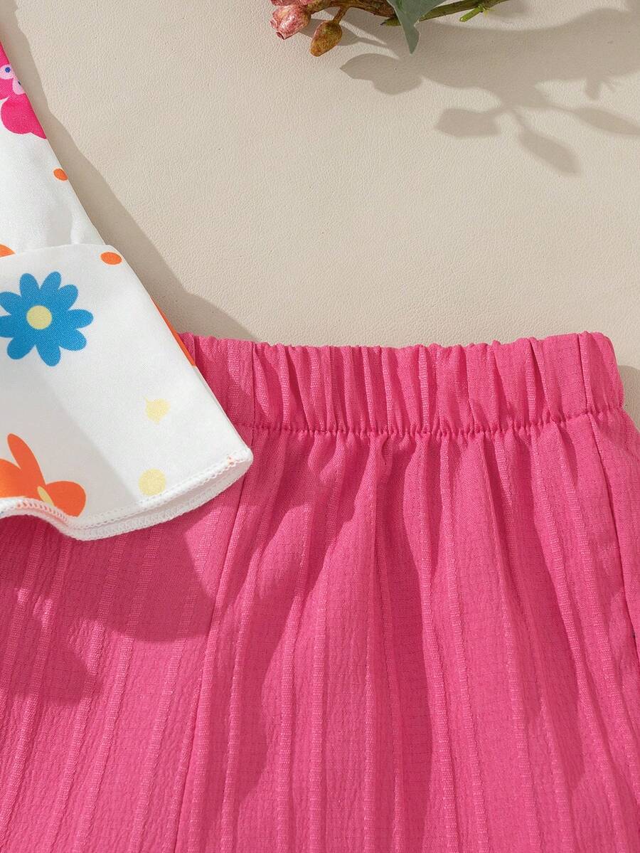 Newborn & Baby Girl 2pcs Spring/Summer Dopamine Color Vacation Set (0-3Y)