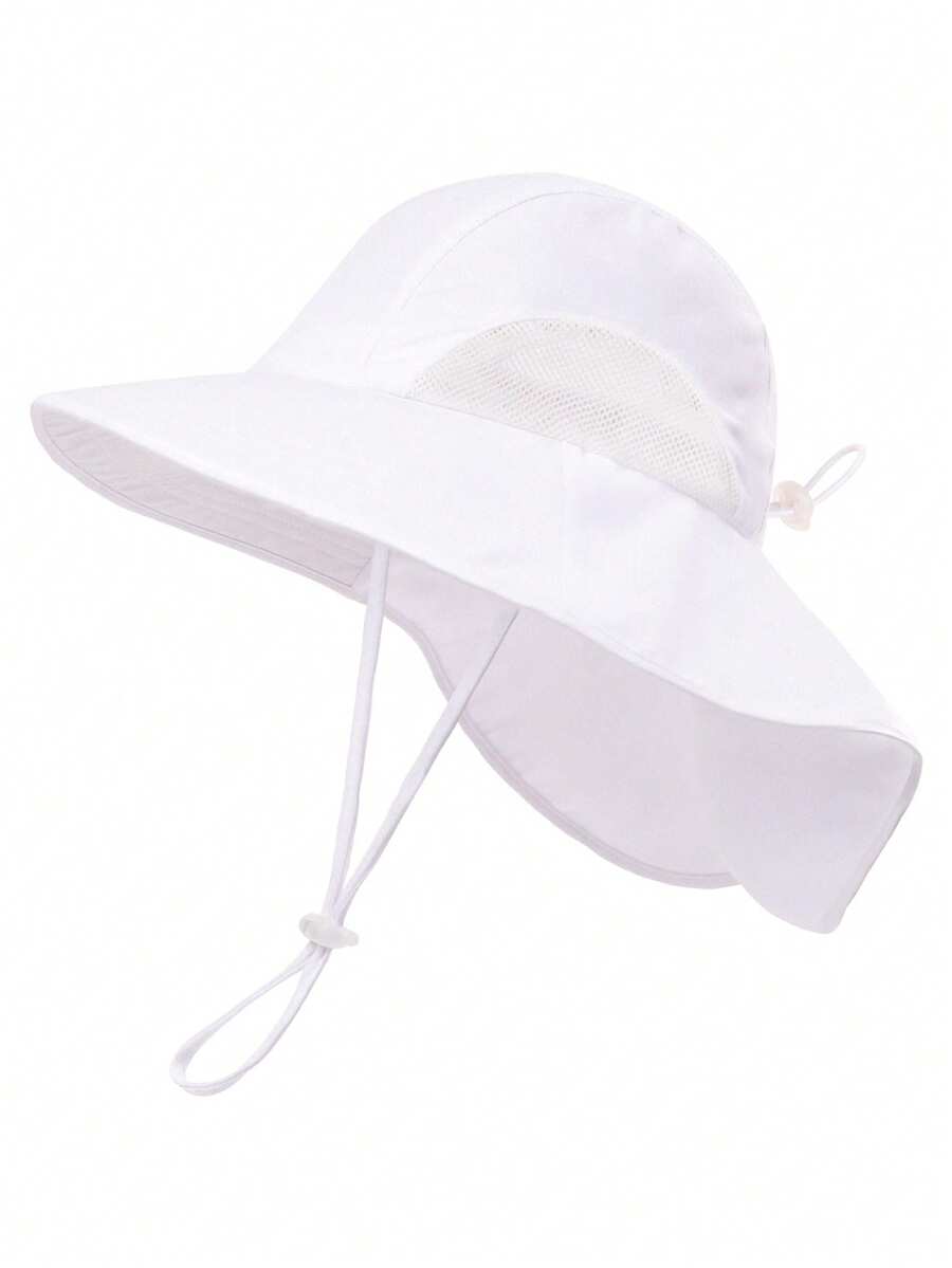 Baby Toddler Wide Brim Sun Hat with Neck Flap UPF Protection Beach and Travel Hat