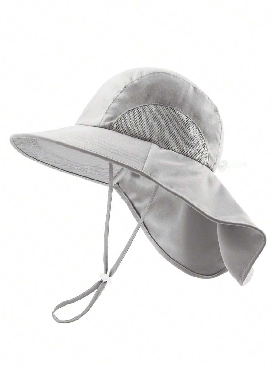 Baby Toddler Wide Brim Sun Hat with Neck Flap UPF Protection Beach and Travel Hat