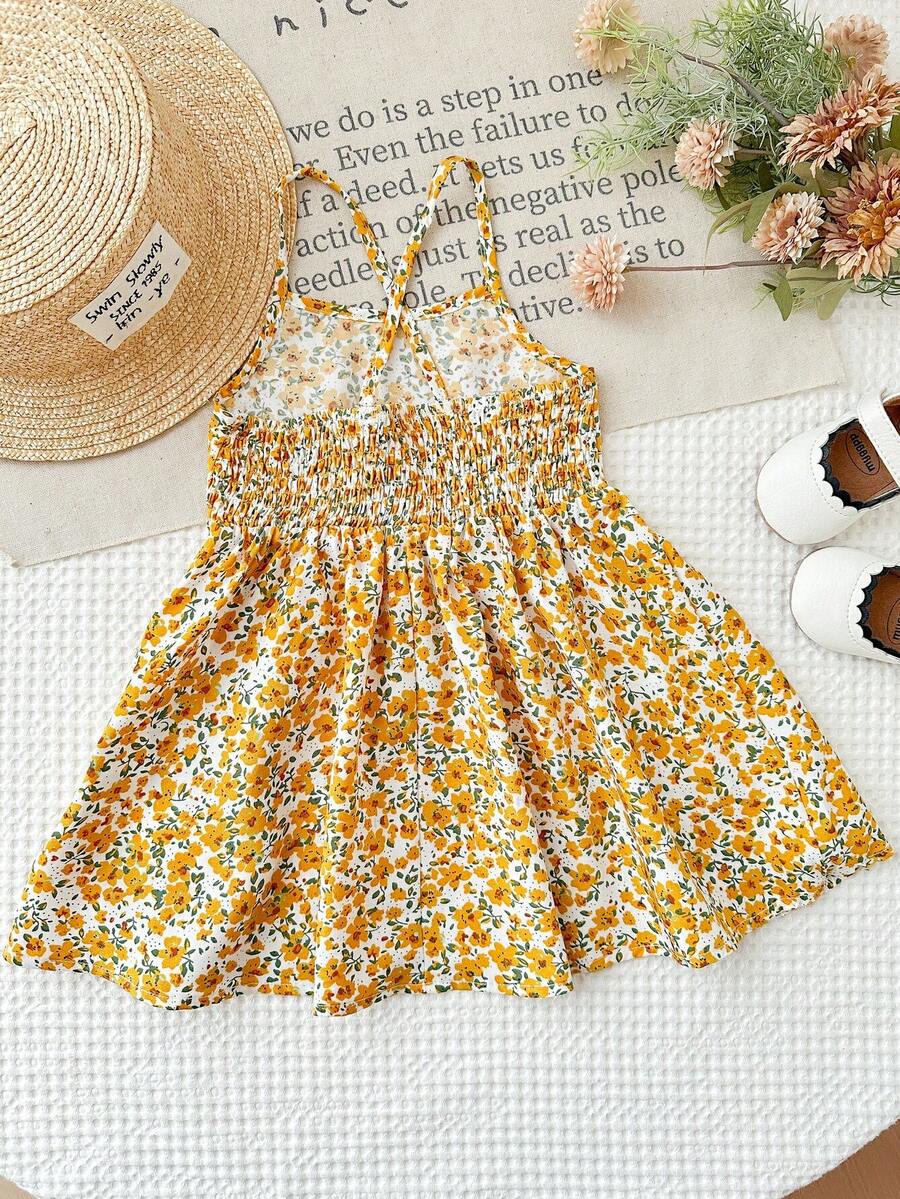 Infant Girl 1-Piece Cute Strap Dress - Casual Party and Wedding Outfit