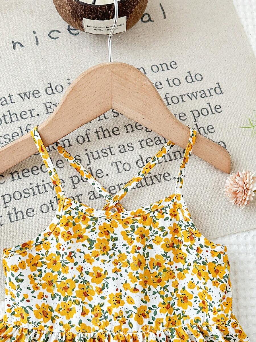 Infant Girl 1-Piece Cute Strap Dress - Casual Party and Wedding Outfit