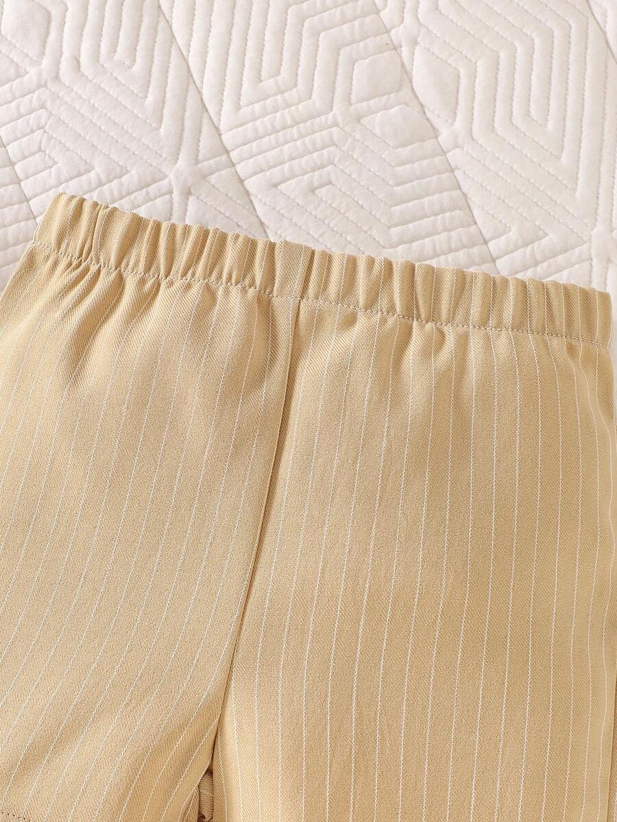 2PCS Baby Boy Gentleman Style Shirt and Shorts Set for Stylish Summer Daily Wear