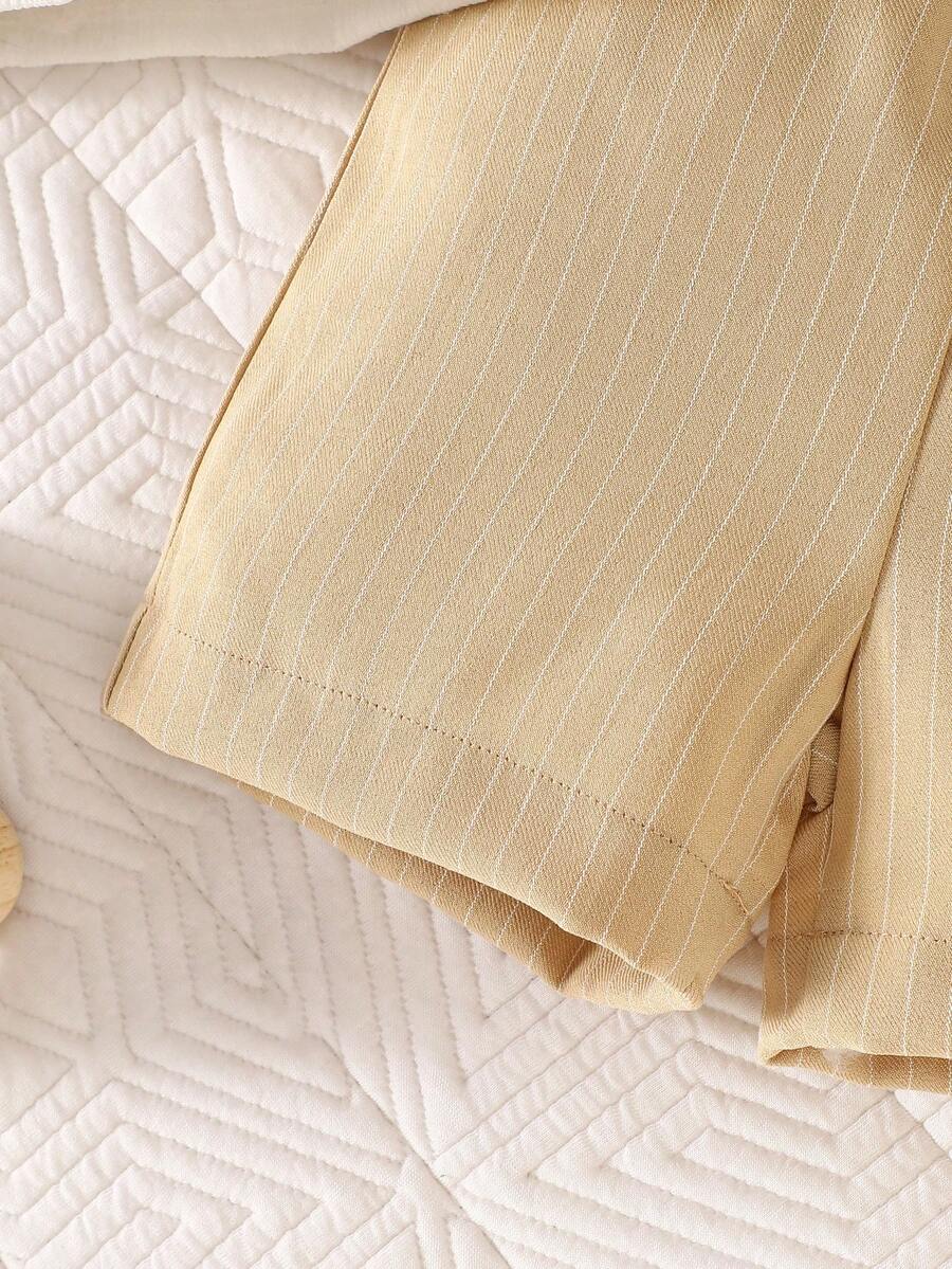 2PCS Baby Boy Gentleman Style Shirt and Shorts Set for Stylish Summer Daily Wear