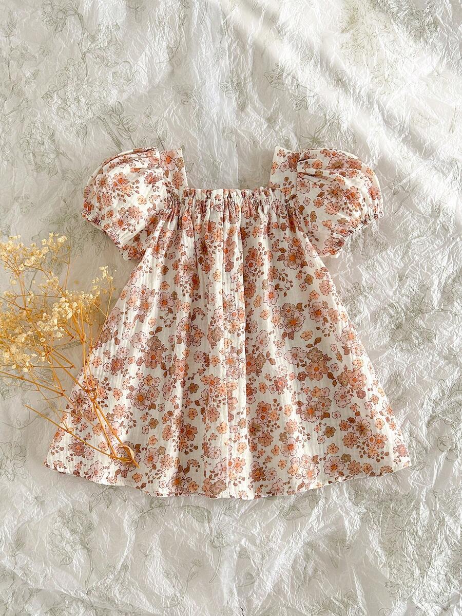 Green Plaid Short Sleeve Dress for Baby Girls - Cute Bow Accent Summer Outfit