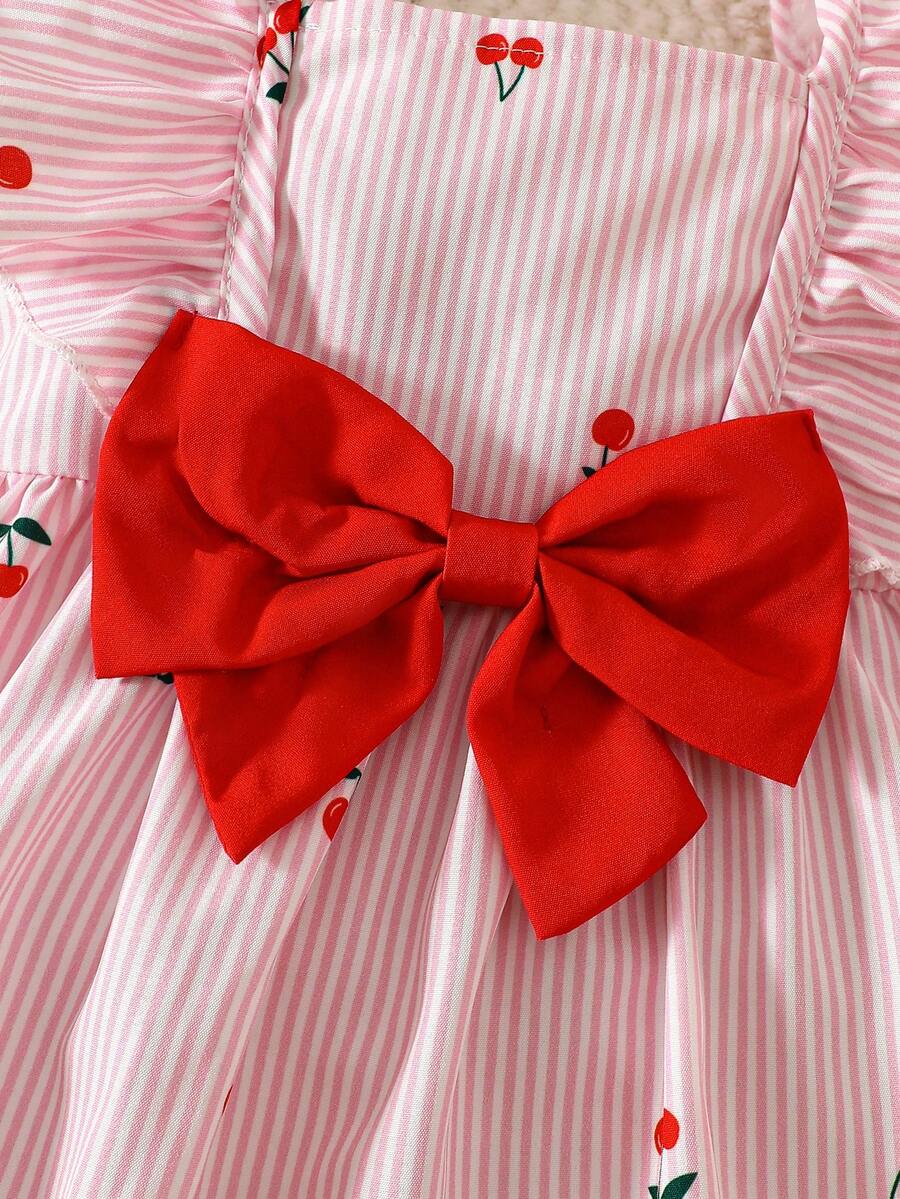 2PCS Baby Watercolor Floral Dress and Hairband Set for Cute Summer Outings