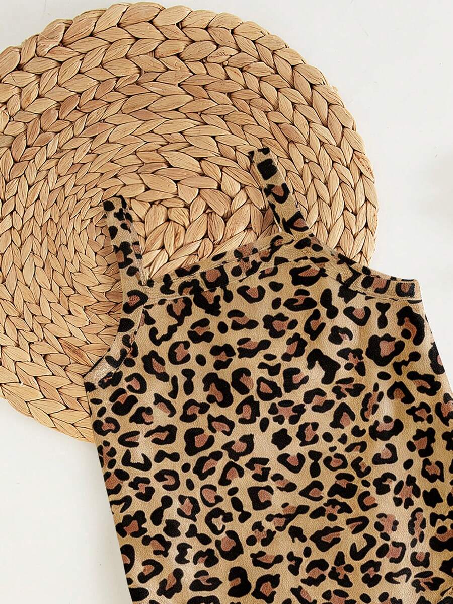 Newborn Baby Girl Leopard Print Romper – Soft & Stylish Summer Outfit