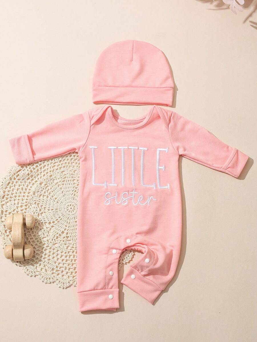 Baby Little Brother Embroidered Outfit Set for Photoshoots and Baby Shower Gifts