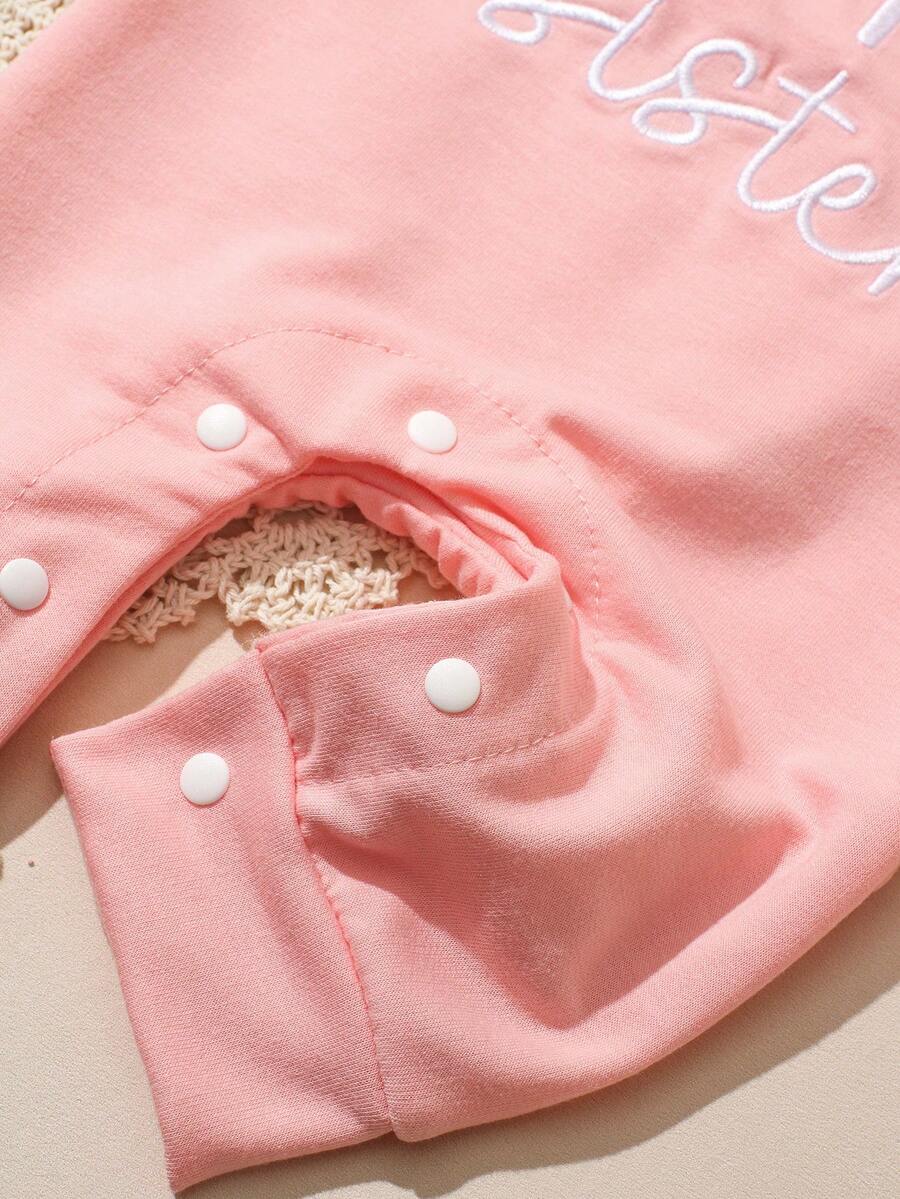 Baby Little Brother Embroidered Outfit Set for Photoshoots and Baby Shower Gifts
