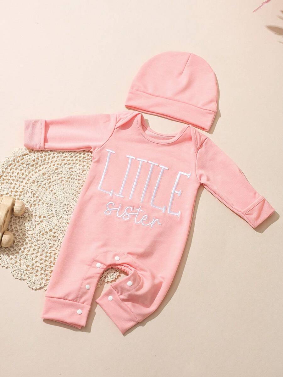 Baby Little Brother Embroidered Outfit Set for Photoshoots and Baby Shower Gifts