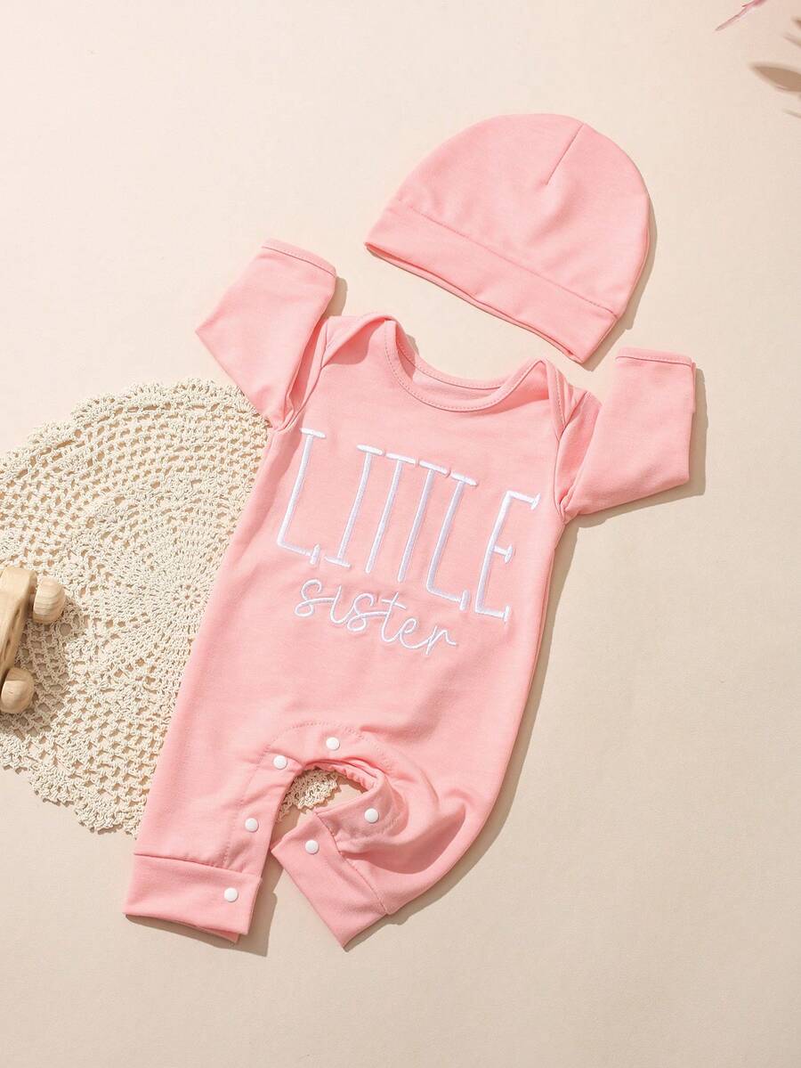 Baby Little Brother Embroidered Outfit Set for Photoshoots and Baby Shower Gifts