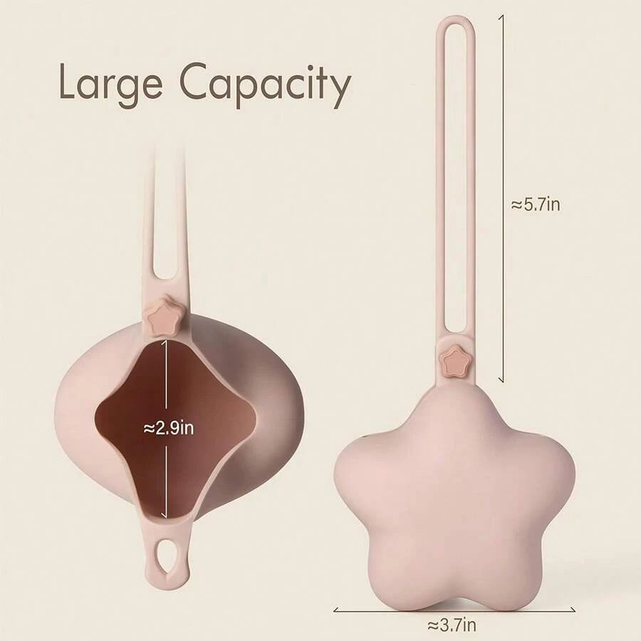 Silicone Pacifier Case with Clip Portable Baby Pacifier Holder Dust Proof Storage Pouch for Stroller and Diaper Bag