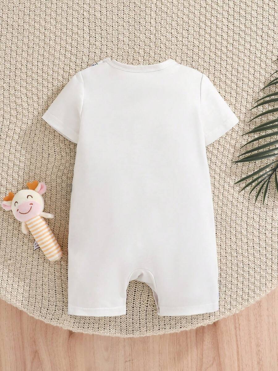 Baby Boy Cute Animal Party Print One Piece Pants Casual Soft Everyday Outfit