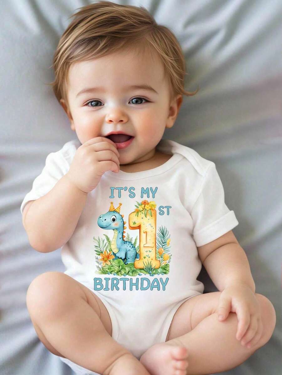Baby Boy Funny Letter Print Short Sleeve Bodysuit Casual Summer Outfit Back Off I Have A Crazy Grandma
