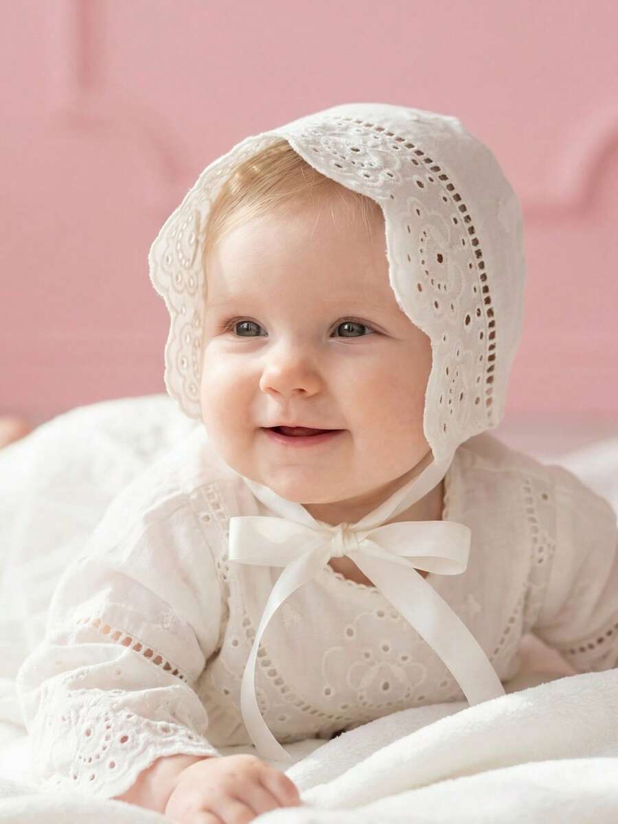 Vintage Embroidered Baby Bonnet Hat for Cute Daily Wear