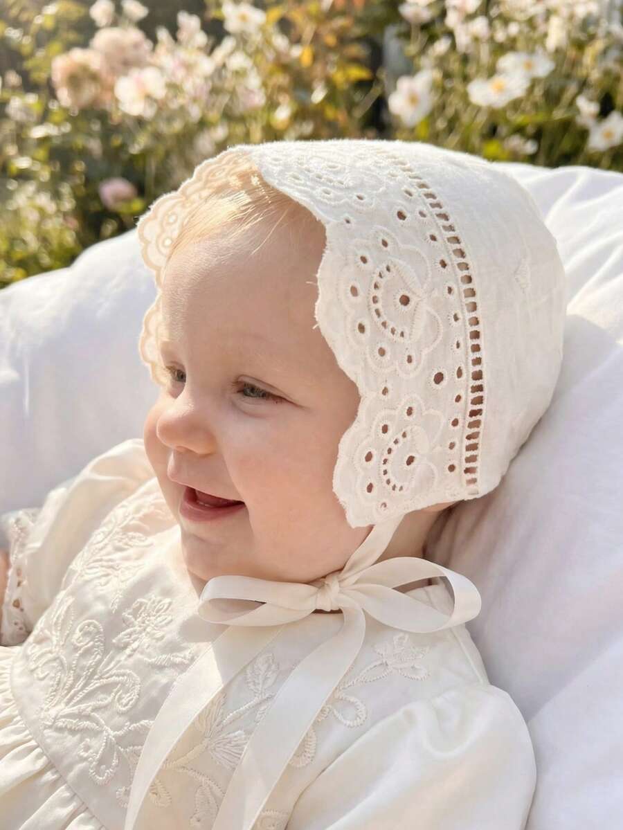 Vintage Embroidered Baby Bonnet Hat for Cute Daily Wear