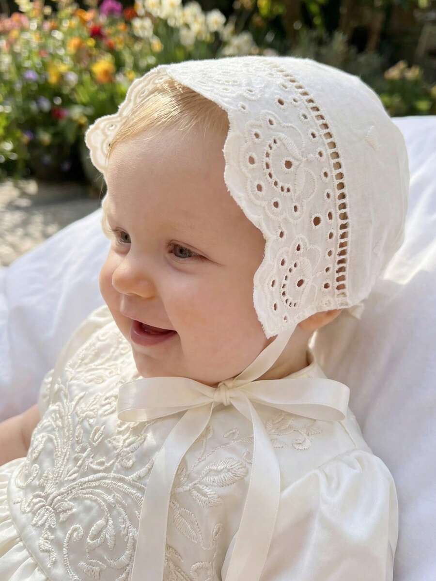 Vintage Embroidered Baby Bonnet Hat for Cute Daily Wear