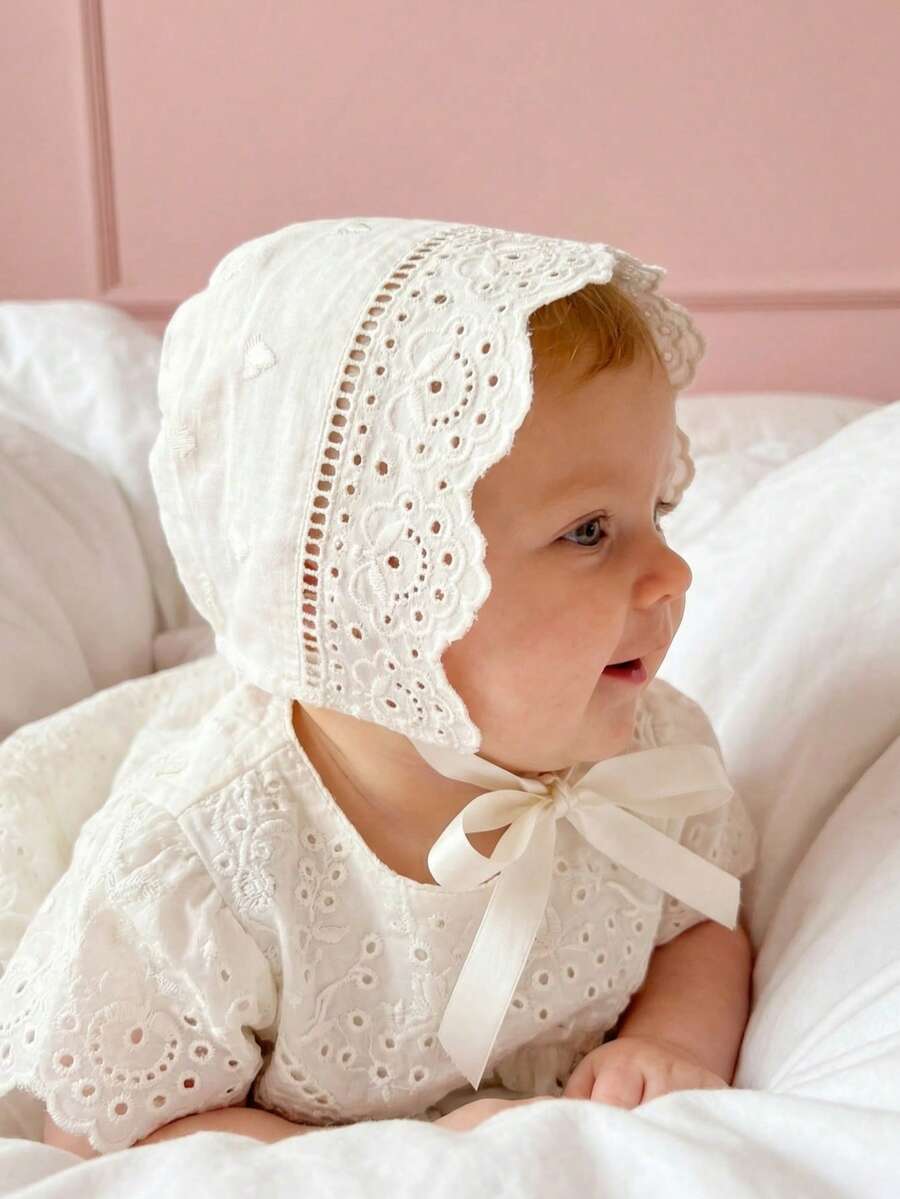 Vintage Embroidered Baby Bonnet Hat for Cute Daily Wear