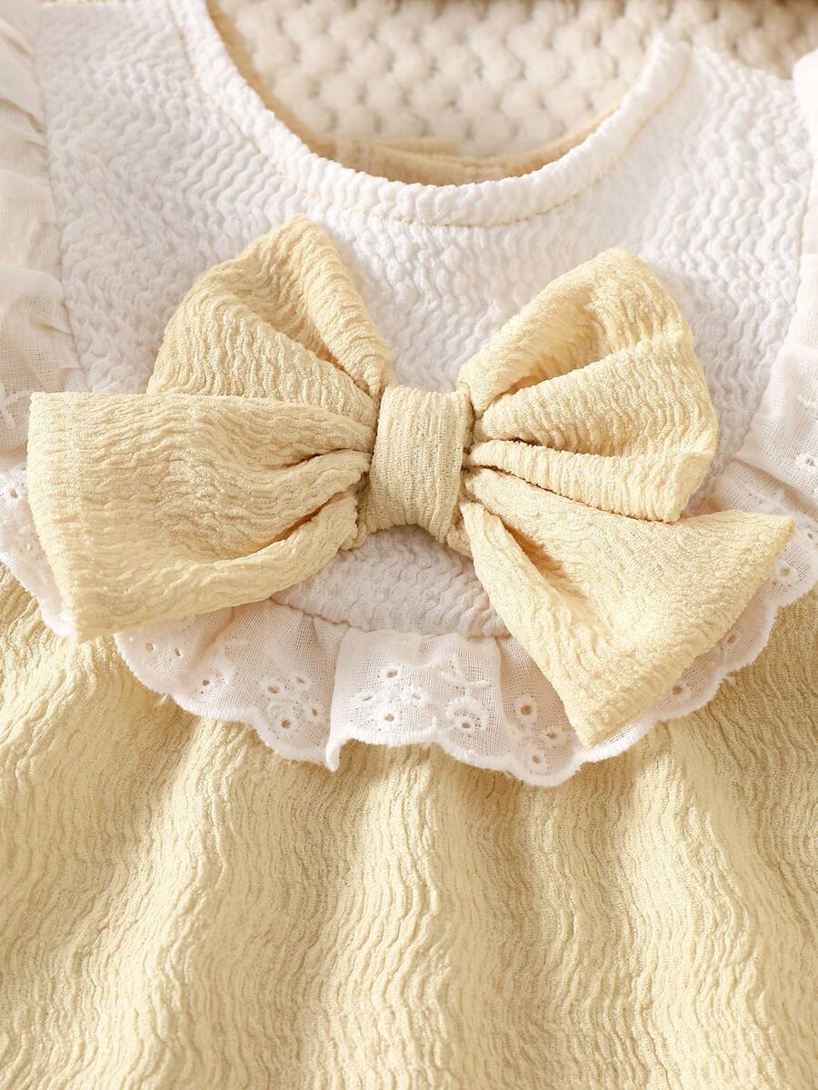 Newborn Pink Bow Dress & Headband Set - Sweet Princess Style Outfit