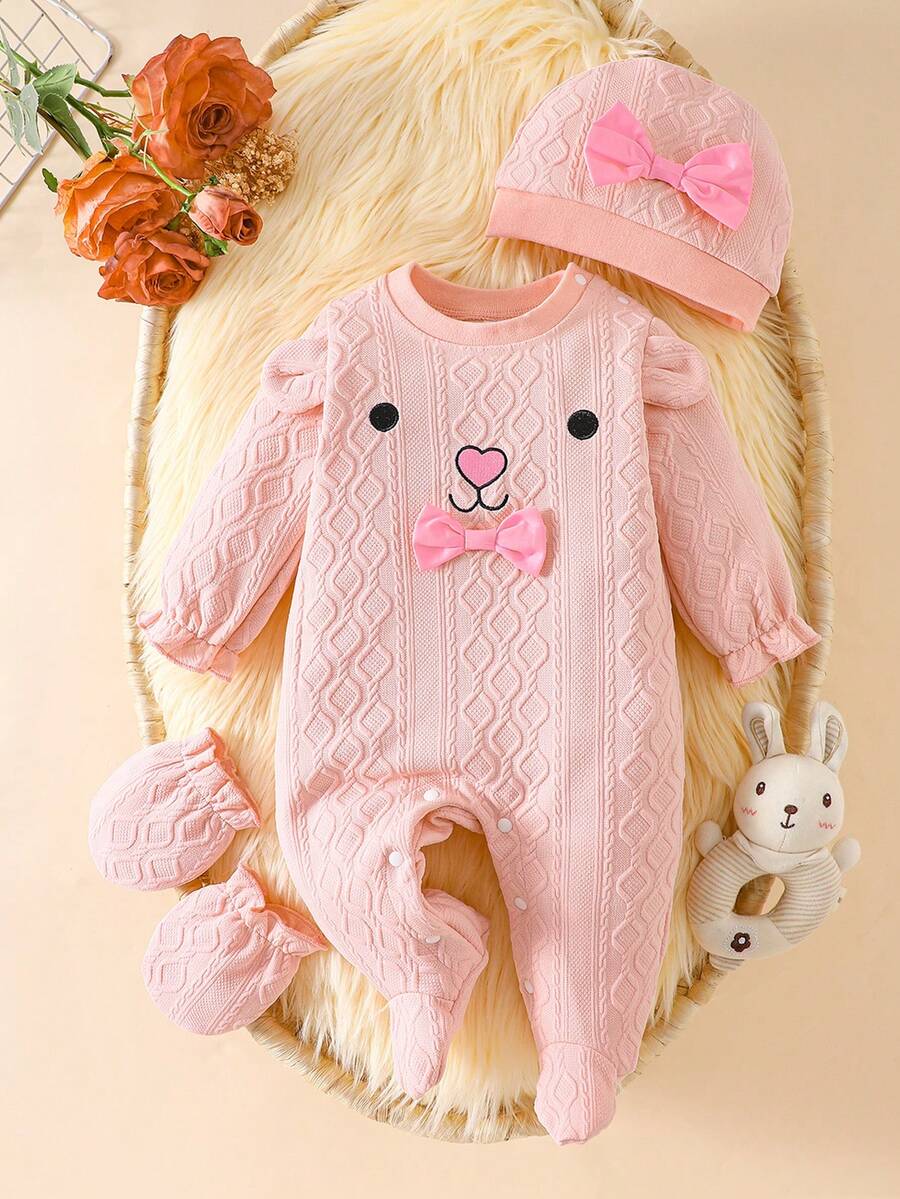 3PCS Baby Bear Outfit Set for Cozy Autumn Daily Wear and Playtime