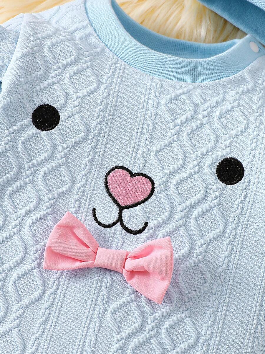 3PCS Baby Bear Outfit Set for Cozy Autumn Daily Wear and Playtime