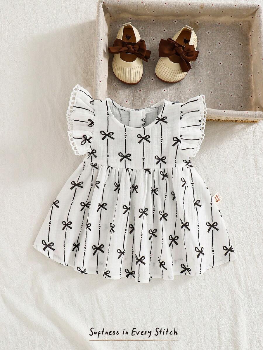 Baby Ditsy Floral Cinched Waist Dress for Cute Spring and Summer Wear