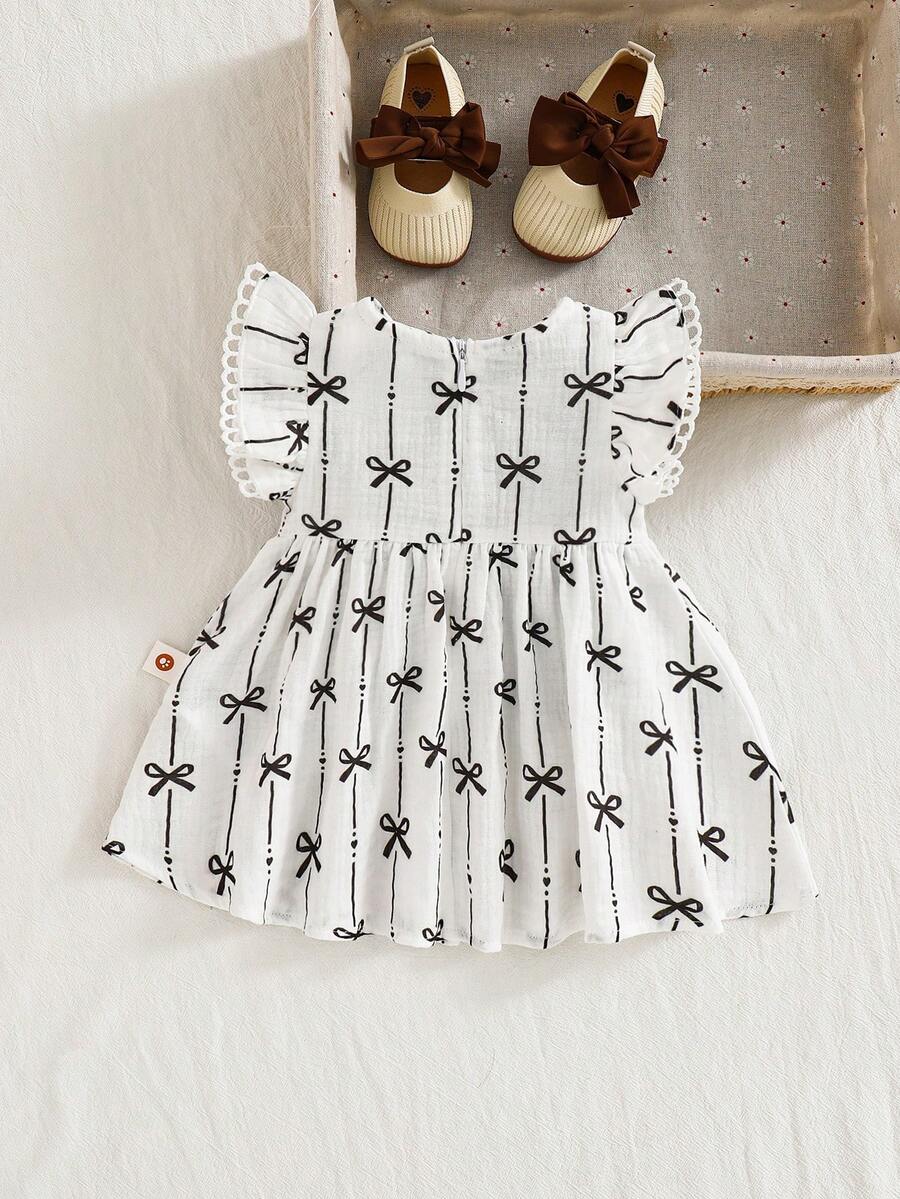 Baby Ditsy Floral Cinched Waist Dress for Cute Spring and Summer Wear