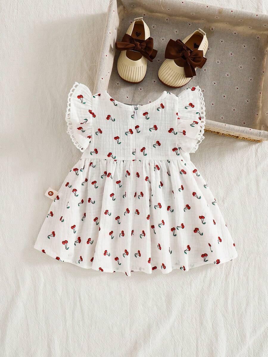 Baby Ditsy Floral Cinched Waist Dress for Cute Spring and Summer Wear