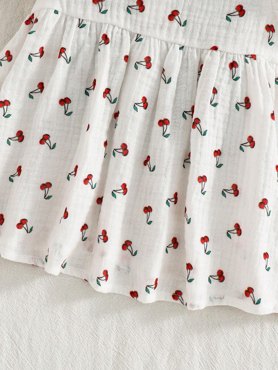 Baby Ditsy Floral Cinched Waist Dress for Cute Spring and Summer Wear
