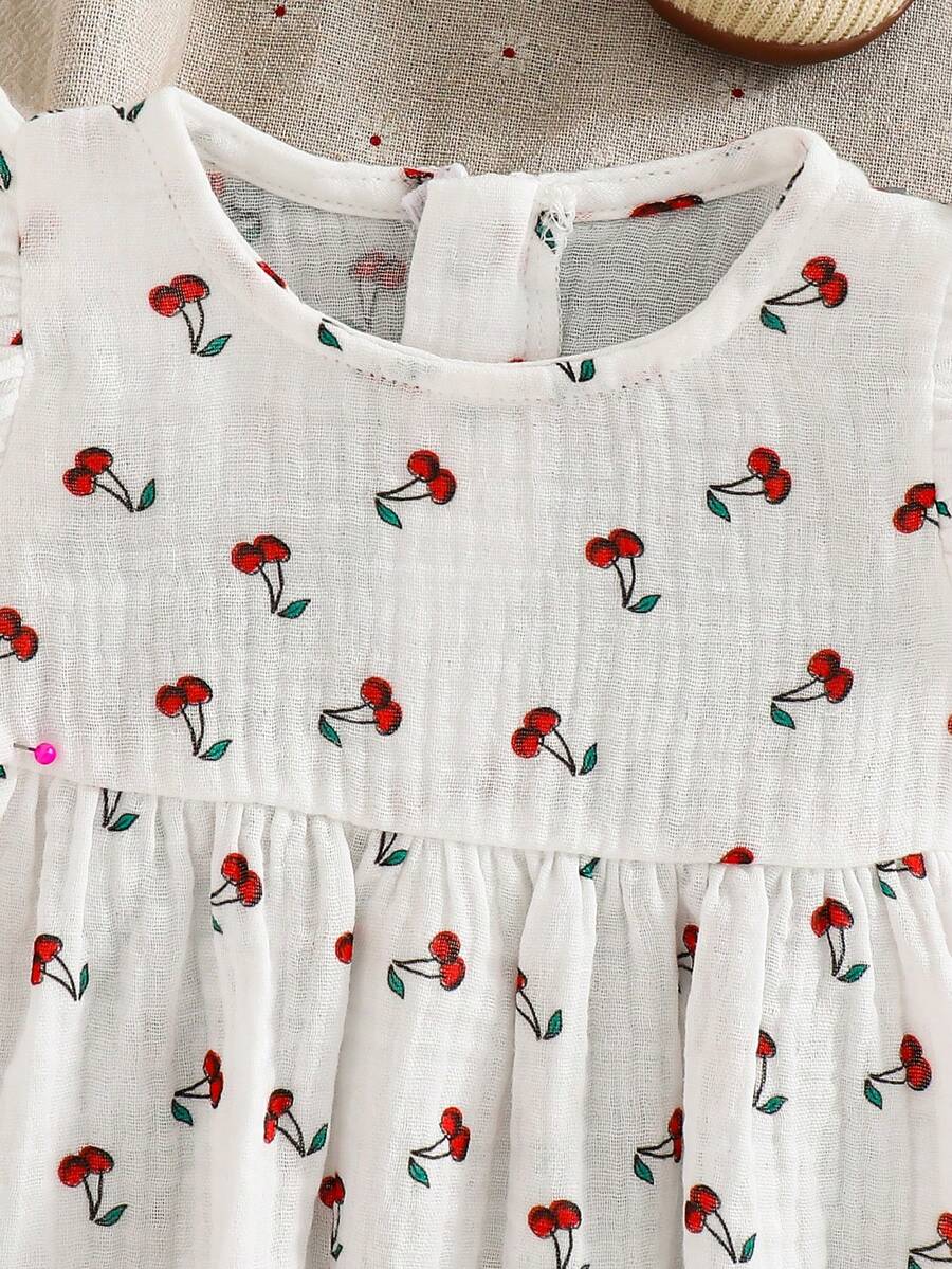 Baby Ditsy Floral Cinched Waist Dress for Cute Spring and Summer Wear