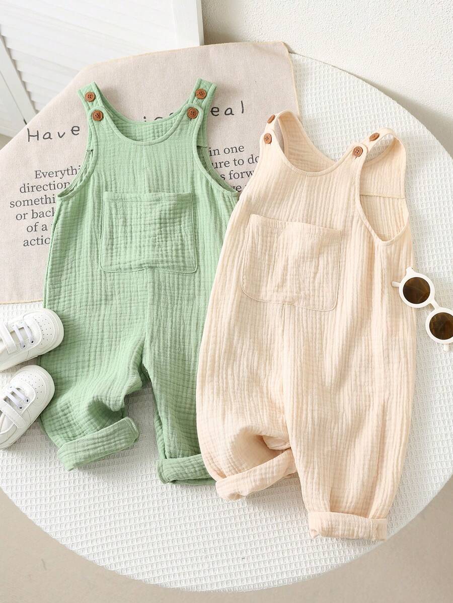 Unisex Baby Cute Denim Bib Pants Casual Overall Outfit for Spring Summer Autumn Wear