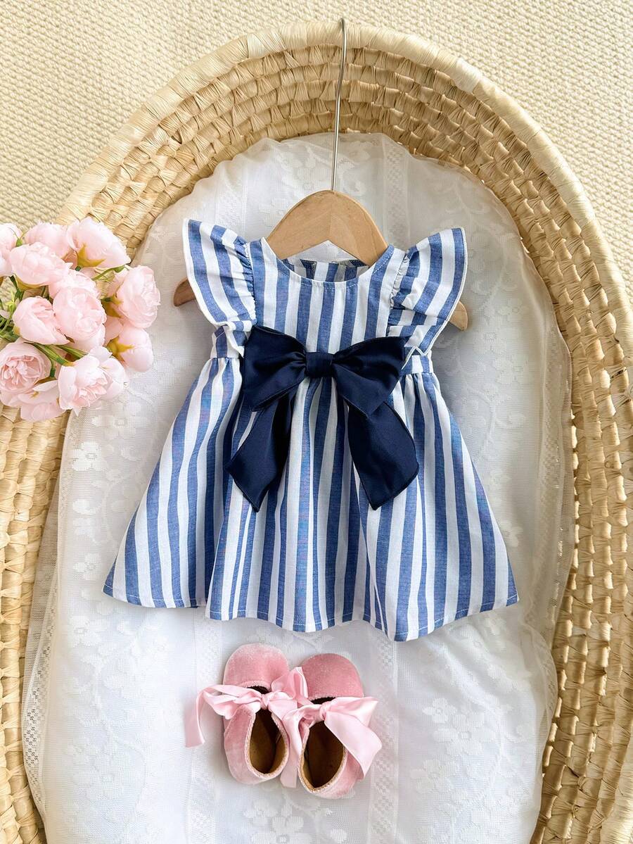 Baby Ditsy Floral Cinched Waist Dress for Cute Spring and Summer Wear
