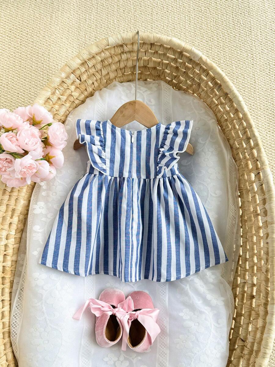 Baby Ditsy Floral Cinched Waist Dress for Cute Spring and Summer Wear