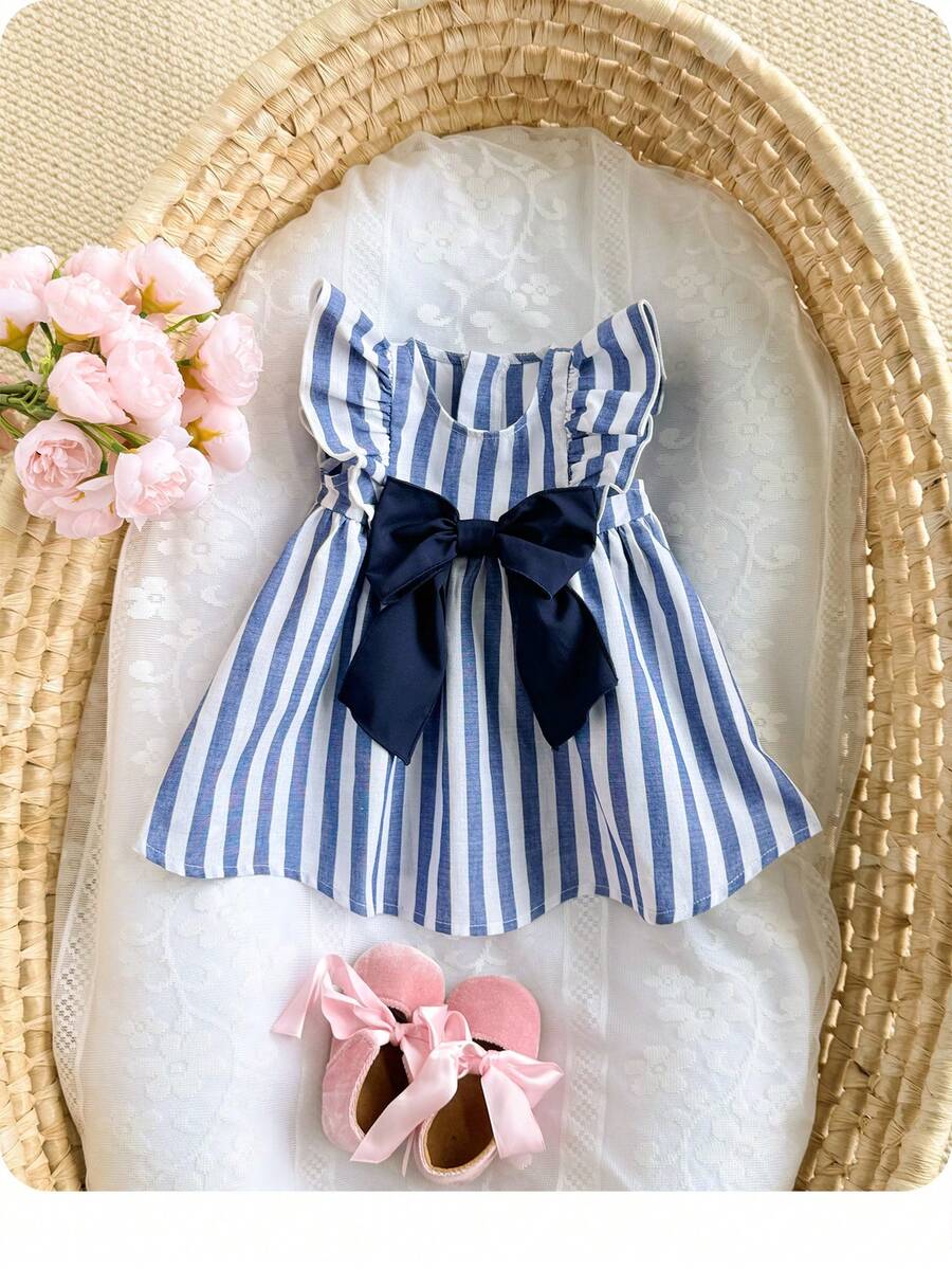 Baby Ditsy Floral Cinched Waist Dress for Cute Spring and Summer Wear